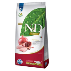 Farmina N&D Prime Chicken & Pomegranate Neutered Adult сухой корм с курицей для стерилизованных котов, 10 кг