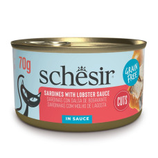 Schesir Grill Sardines Lobster Sauce влажный корм для котов с сардиной и лобстером, 70 гр