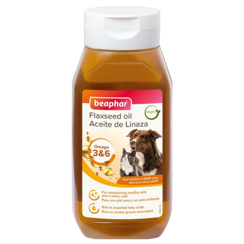 Beaphar Flaxseed Oil лляна олія для собак та котів, 430 мл
