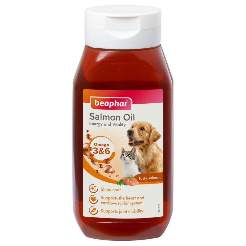 Beaphar Salmon Oil масло лосося для собак и котов, 430 мл