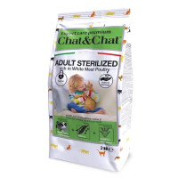 Gheda Chat&Chat Expert Sterilized With Poultry сухой корм с птицей для стерилизованных котов, 2 кг