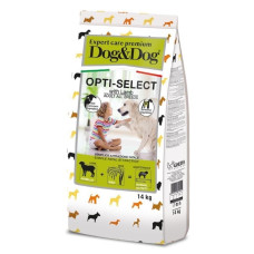 Gheda D&Dog Expert Care Premium Opti-Select сухой корм с ягнятиной для собак, 14 кг
