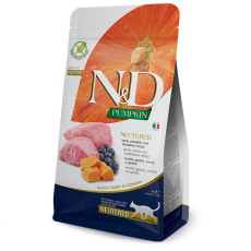 Farmina N&D Pumpkin Lamb&Blueberry Neutered Adult сухой корм с ягнятиной для стерилизованных котов, 1.5 кг