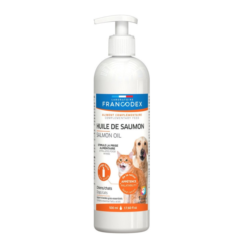 Francodex Salmon Oil Dog Cat масло лосося для собак и котов, 500 мл