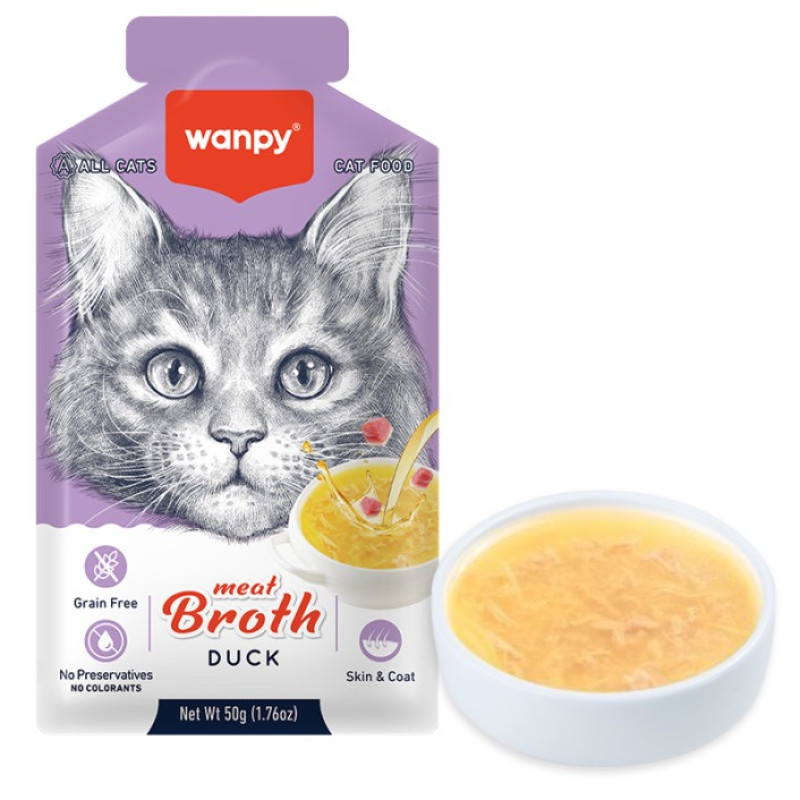 Wanpy Meat Broths Duck суп для котов с уткой, 50 гр