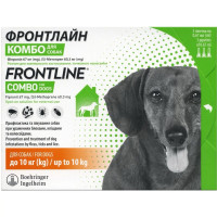 Frontline Combo (Фронтлайн Комбо) Boehringer Ingelheim краплі від бліх та кліщів для собак вагою 2 - 10 кг, 3 піп