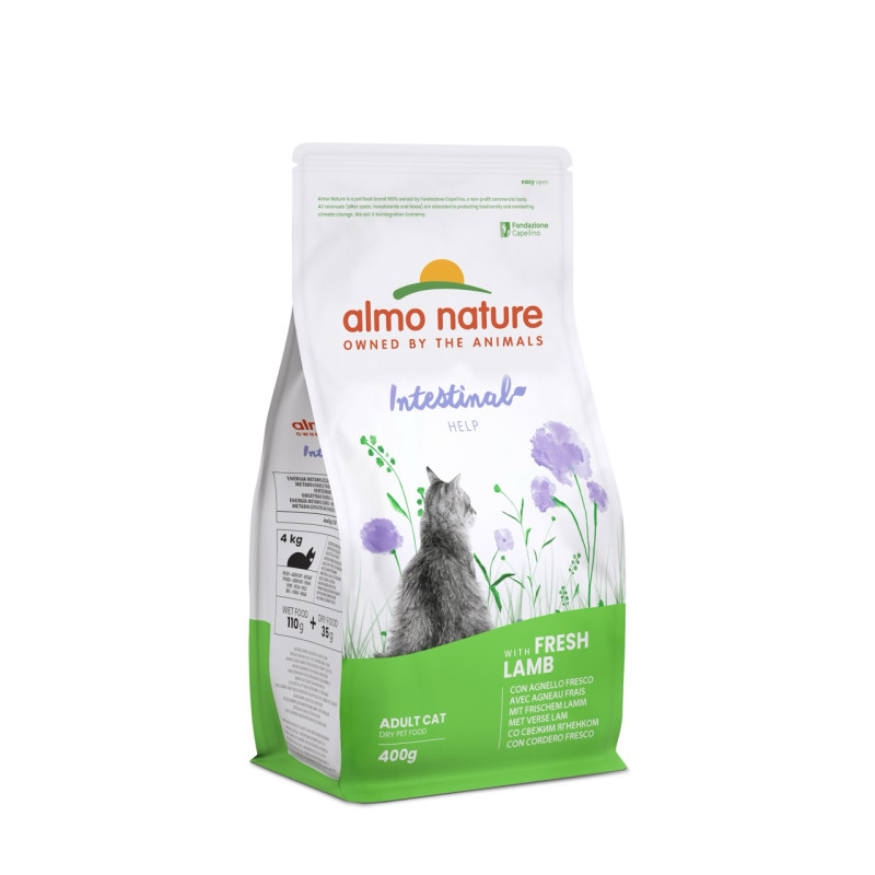 Almo Nature Cat Adult Intestinal Help With Fresh Lamb сухой корм для котов с ягненком, 400 гр