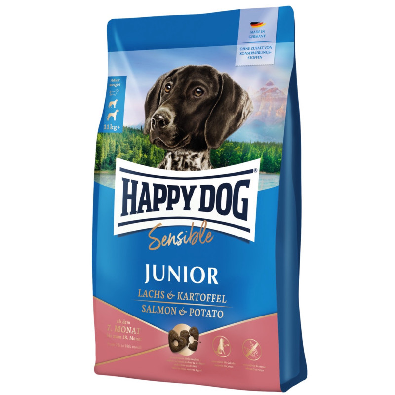 Happy Dog Sensible Junior Lachs & Kartoffel сухой корм для щенят с лососем, 10 кг