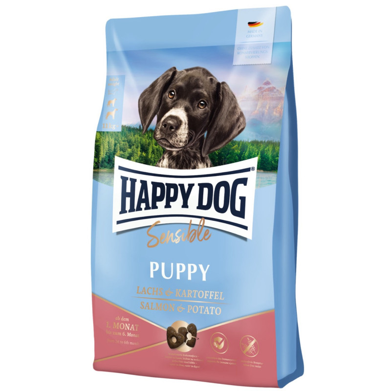 Happy Dog Sensible Puppy Salmon & Potato сухой корм для щенят с лососем, 10 кг