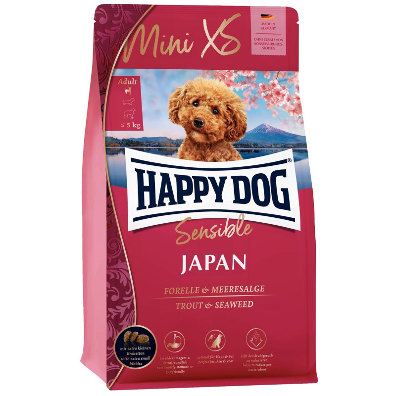 Happy Dog Sensible Mini XS Japan сухой корм для собак с курицей и форелью, 300 гр
