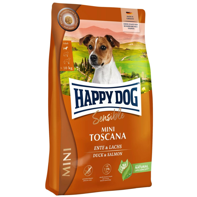 Happy Dog Sensible Mini Toscana сухой корм для собак с лососем и уткой, 800 гр
