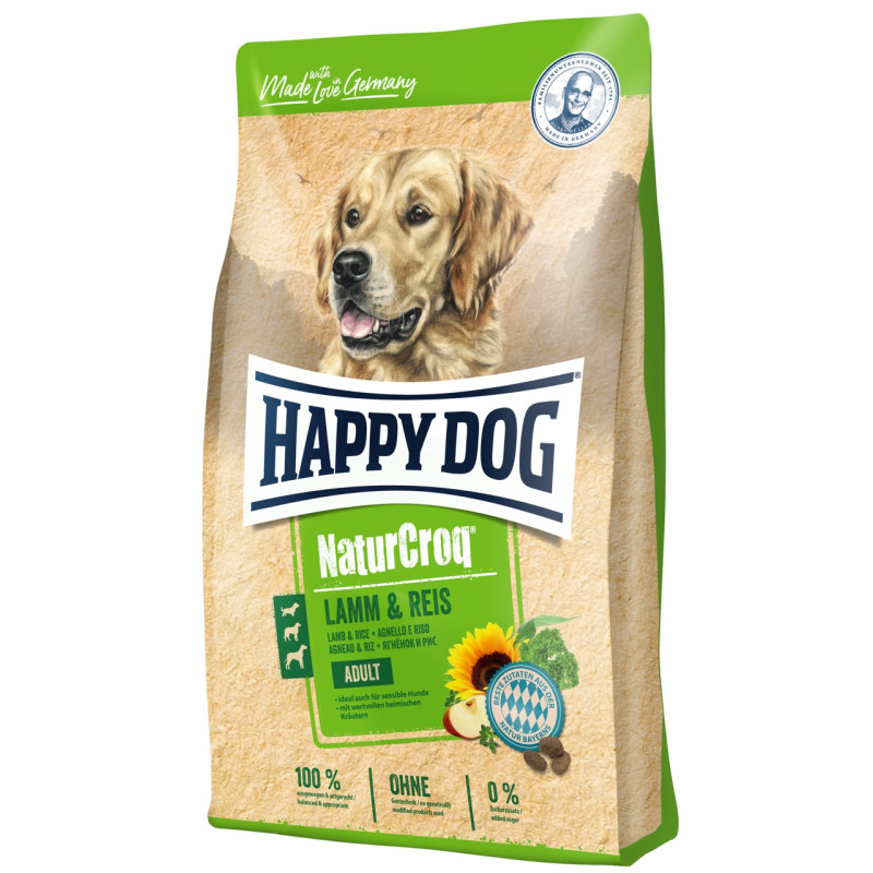 Happy Dog NaturCroq Lamm & Reis сухой корм для собак с ягненком, 4 кг
