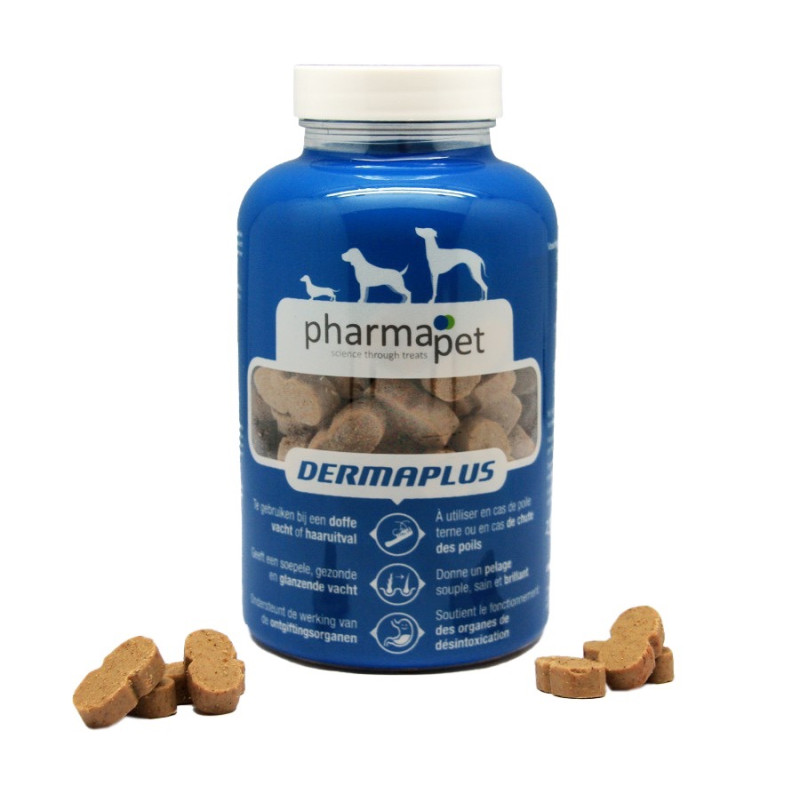 Pharma.Pet Dermaplus пищевая добавка для собак при выпадении шерсти или ее потемнении, 235 гр