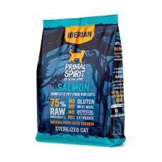 Primal Spirit Iberian Salmon Cat сухой корм с лососем и свининой для стерилизованных котов, 1 кг