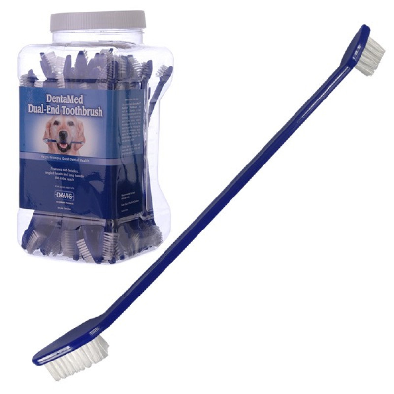 Davis Dentamed Dual-End Toothbrush зубная щетка для собак и котов