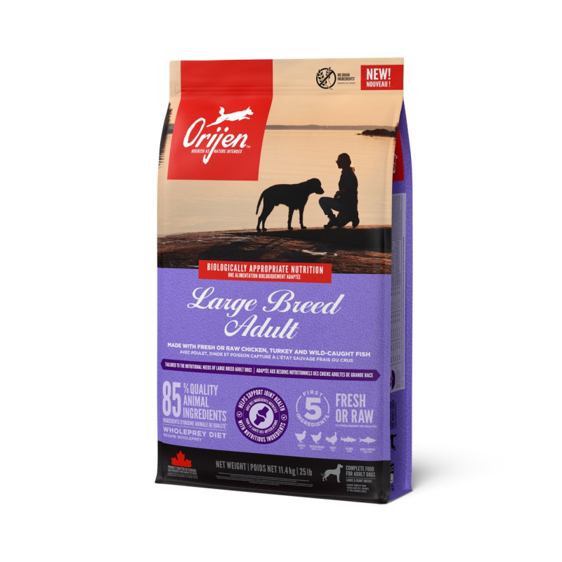 Orijen Large Breed Adult сухой корм с птицей и рыбой для собак крупных пород, 11.4 кг