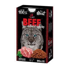 Alpha Spirit Cat Natural Snack Beef ласощі для котів з яловичиною, 80 гр