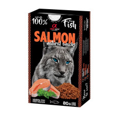 Alpha Spirit Salmon Natural Cat ласощі для котів з лососем, 80 гр