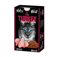 Alpha Spirit Turkey Natural Cat лакомство для котов с индейкой, 80 гр