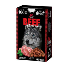 Alpha Spirit Beef Natural Snacks лакомство для собак с говядиной, 80 гр