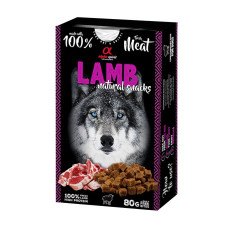 Alpha Spirit Lamb Natural Snacks лакомство для собак с ягнятиной, 80 гр