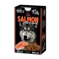 Alpha Spirit Salmon Natural Snacks лакомство для собак с лососем, 80 гр