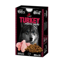 Alpha Spirit Turkey Natural Snacks лакомство для собак с индейкой, 80 гр