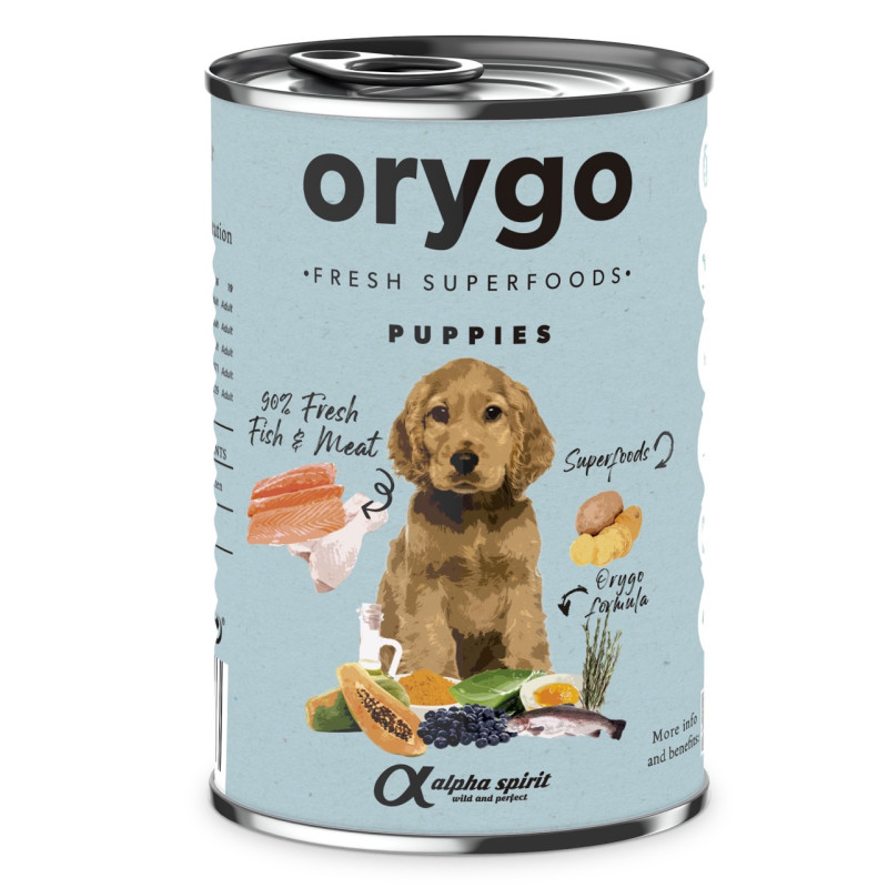 Orygo Puppies влажный корм для щенят с лососем, 400 гр