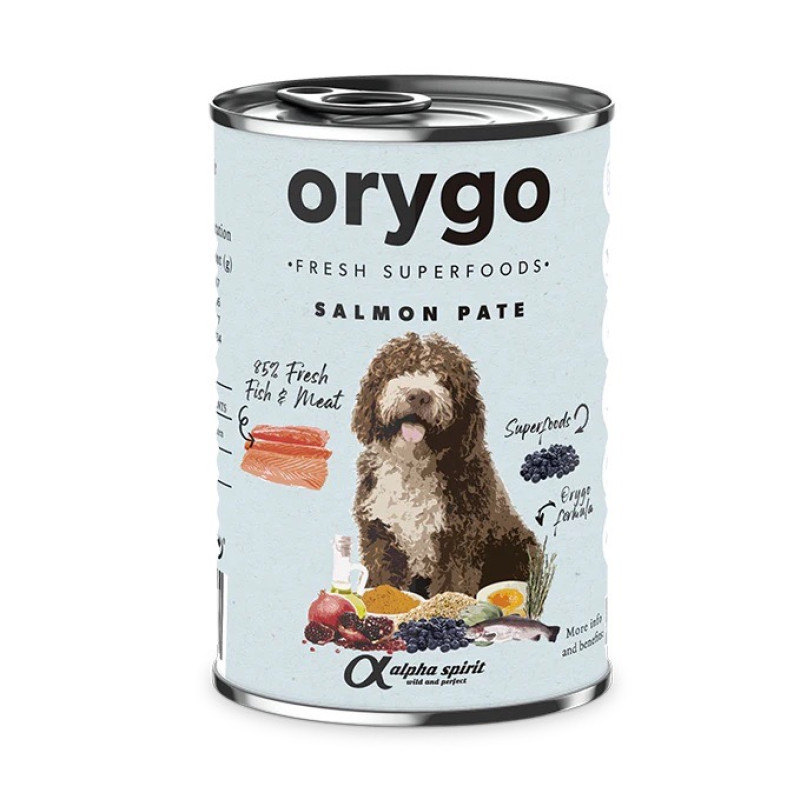 Orygo Wet Salmon With Blueberries влажный корм для собак с лососем, 400 гр