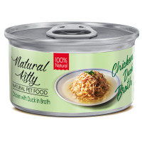 Natural Kitty Broth Series Chicken With Duck In Broth влажный корм для котов с уткой, 80 гр