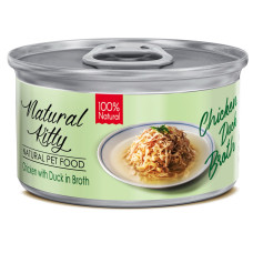 Natural Kitty Broth Series Chicken With Duck In Broth вологий корм для котів з качкою, 80 гр