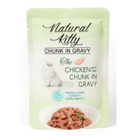 Natural Kitty Chunk In Gravy Chicken And Tuna влажный корм для котов с курицей и тунцом, 85 гр