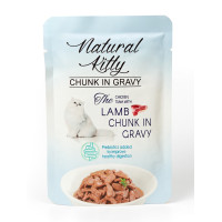 Natural Kitty Chunk In Gravy Chicken, Tuna With Lamb вологий корм для котів з куркою, тунцем і ягнятком, 85 гр