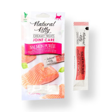 Natural Kitty Functional Cream Treat Salmon Puree Joint Care ласощі для котів з лососем, 4 шт х 12 гр