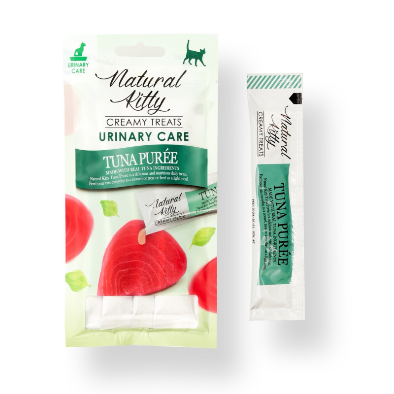Natural Kitty Functional Creamy Treat Tuna Puree Urinary Care лакомство дял котов с тунцом, 4 шт х 12 гр