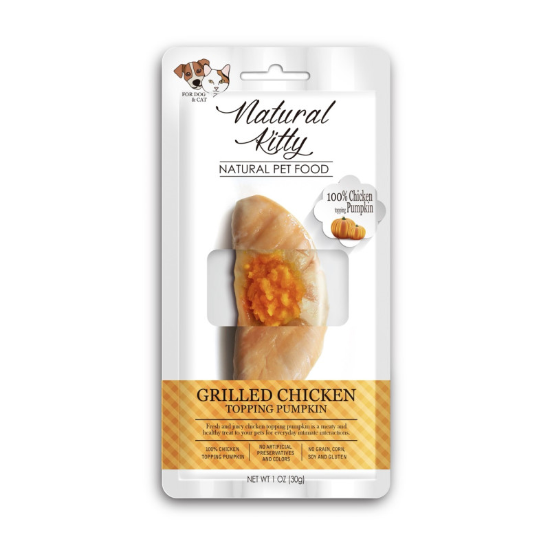 Natural Kitty Original Series Grilled Chicken Topping Pumpkin лакомство с курицей, 30 гр