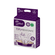 Velvet Paw Tofu Original рослинний наповнювач для котячого туалету з бентонітом, 6 л