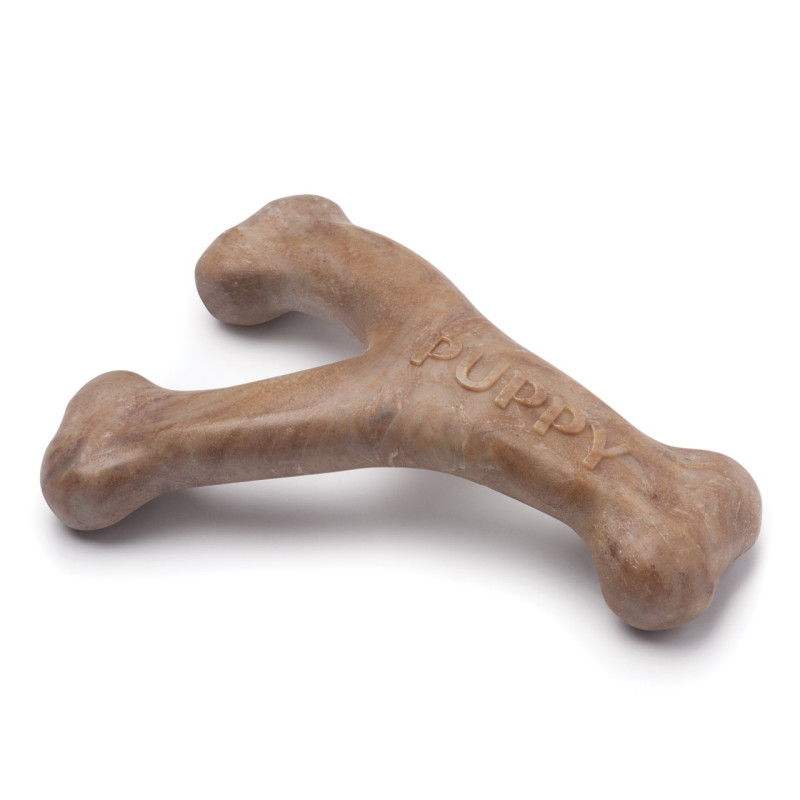 Benebone Puppy Wishbone Bacon іграшка для цуценят зі смаком бекону, 9.5 см