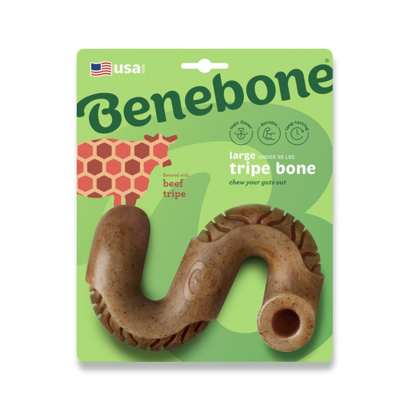 Benebone Tripe Bone Beef іграшка для собак зі смаком яловичини, 15.5 см