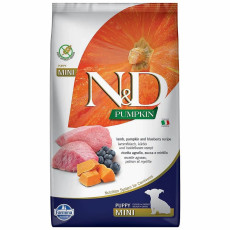 Farmina N&D Pumpkin Dog Lamb & Blueberry Puppy Mini сухой корм с ягненком для щенят малых пород, 2.5 кг