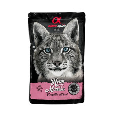 Alpha Spirit Ham Mousse Cats вологий корм для котів з шинкою, 85 гр