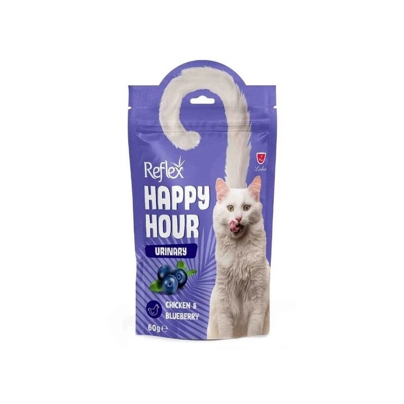 Reflex Happy Hour лакомство для кошек с курицей и черникой, 60 гр