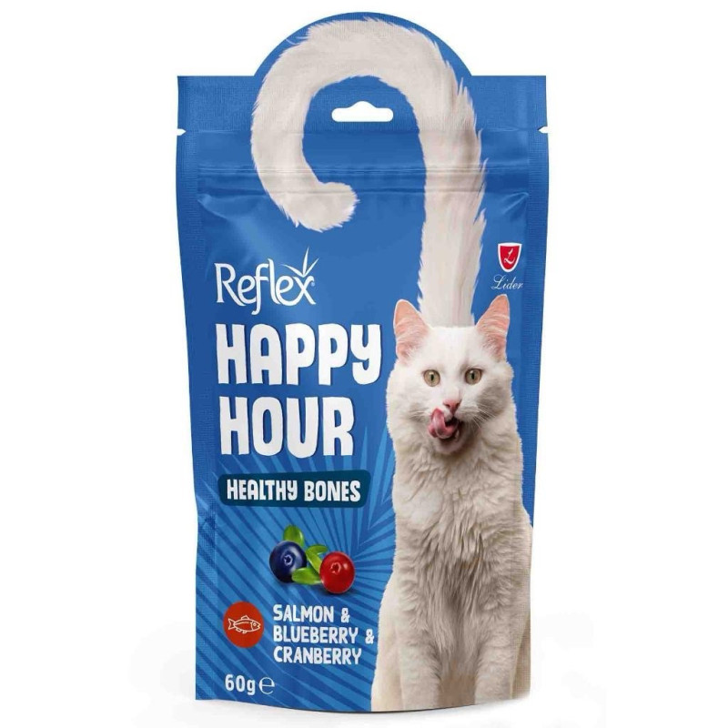 Reflex Happy Hour лакомство для кошек лосось, черника, клюква, 60 гр