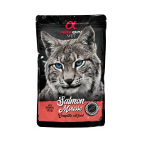 Alpha Spirit Salmon Mousse Cat влажный корм с лососем для котов, 85 гр