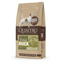 Quattro Junior Duck Small Breed сухой корм для щенков мелких пород с уткой, 7 кг