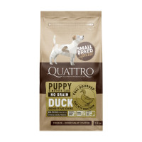 Quattro Puppy Duck Small Breed сухий корм для цуценят, вагітних та лактуючих самок дрібних порід з качкою, 1.5 кг