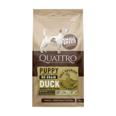 Quattro Puppy Duck Small Breed сухий корм для цуценят, вагітних та лактуючих самок дрібних порід з качкою, 1.5 кг