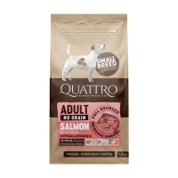 Quattro Adult Salmon Small Breed сухой корм для собак мелких пород с лососем и крилем, 1.5 кг