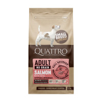 Quattro Adult Salmon Small Breed сухой корм для собак мелких пород с лососем и крилем, 7 кг