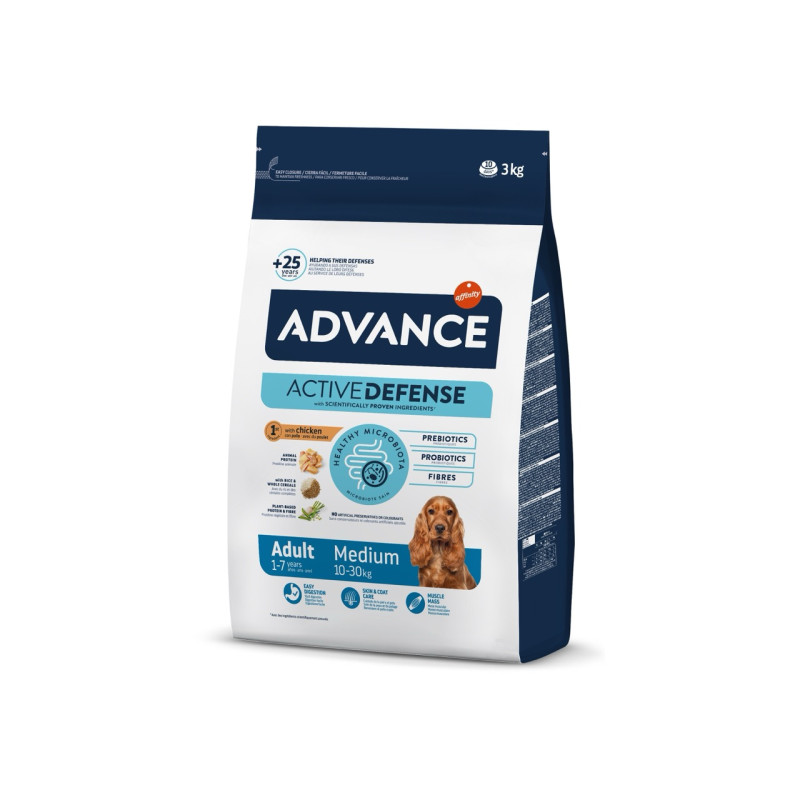 Advance Medium Adult сухой корм с курицей для собак средних пород, 3 кг